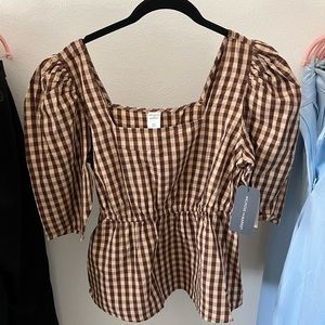 Gingham blouse from Melrose and Market